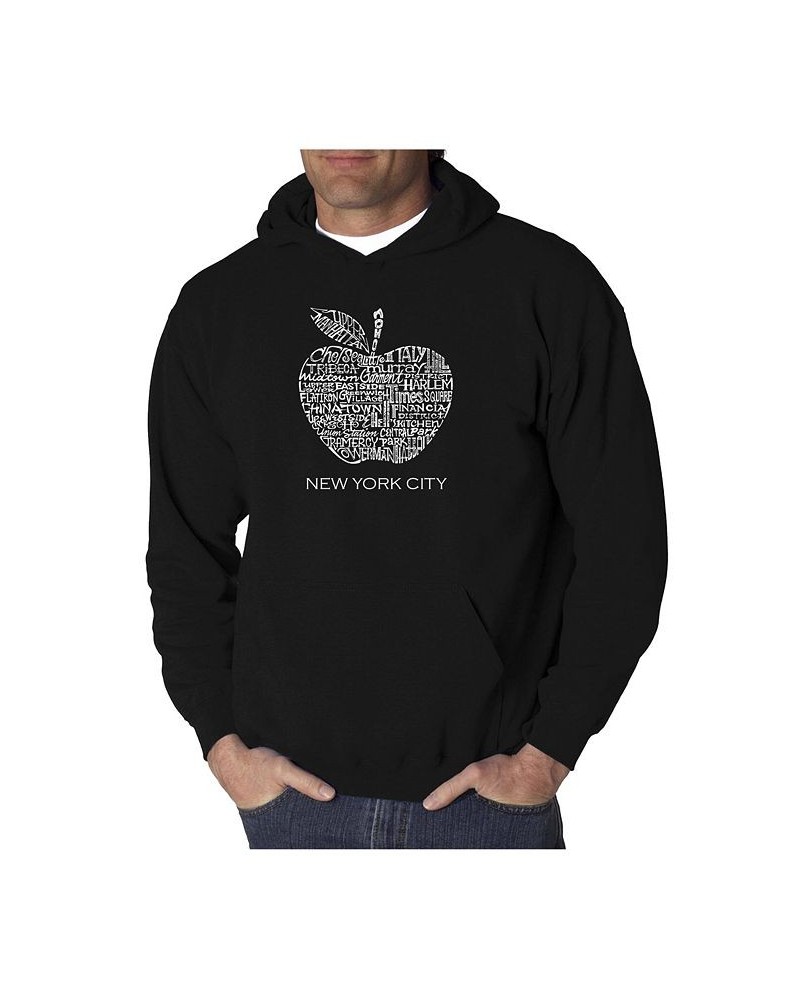 Men's Word Art Hooded Sweatshirt - Neighborhoods in NYC Black $34.19 Sweatshirt