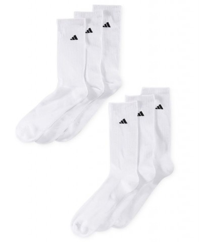 Men's Cushioned Crew Extended Size Socks, 6-Pack White $9.46 Socks