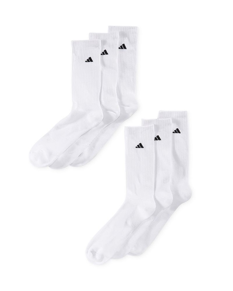 Men's Cushioned Crew Extended Size Socks, 6-Pack White $9.46 Socks