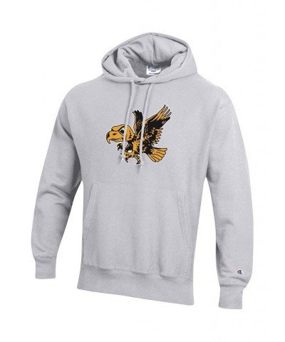 Men's Heathered Gray Iowa Hawkeyes Vault Logo Reverse Weave Pullover Hoodie $49.39 Sweatshirt