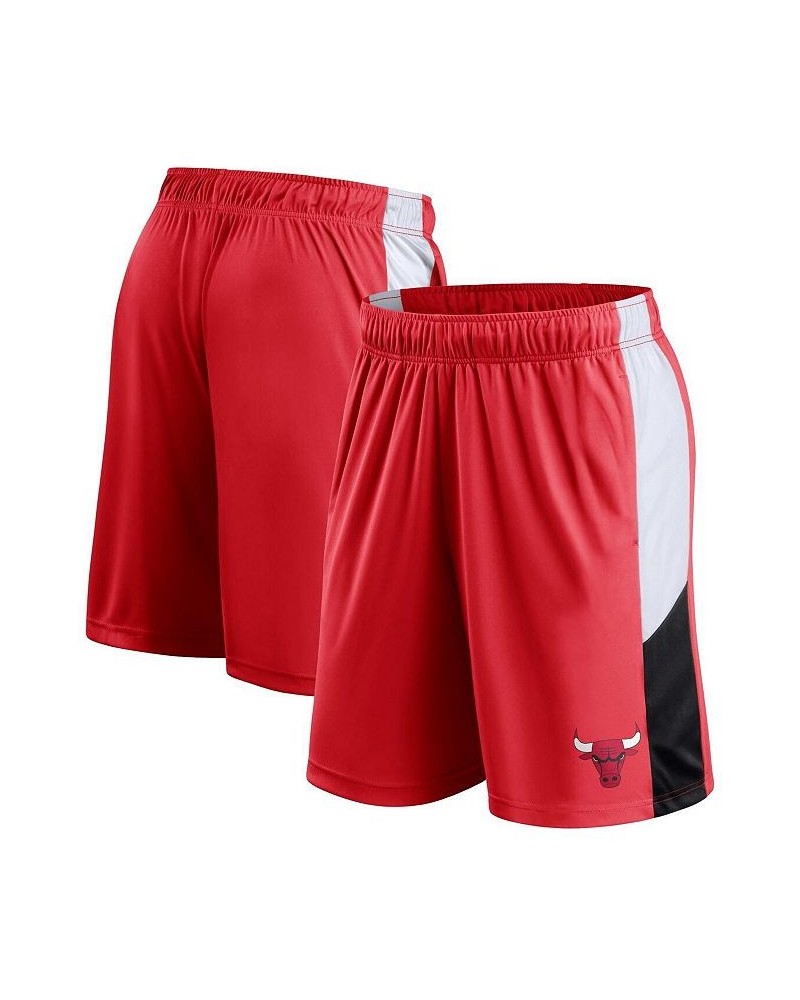 Men's Branded Red Chicago Bulls Champion Rush Colorblock Performance Shorts $26.54 Shorts