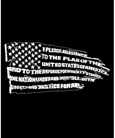 Men's Pledge of Allegiance Flag Word Art T-shirt Black $15.05 T-Shirts