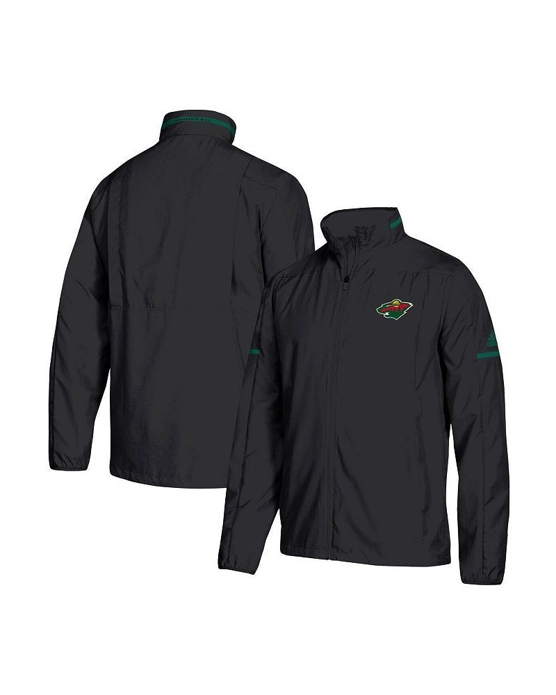 Men's Black Minnesota Wild Rink Full-Zip Jacket $36.80 Jackets