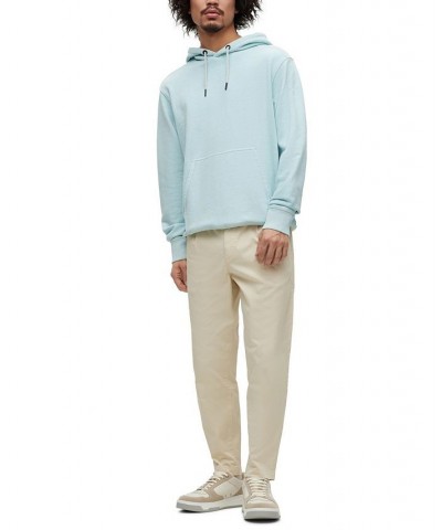 BOSS Men's Cotton-Blend Relaxed-Fit Hoodie with Embroidered Logo Blue $88.36 Sweatshirt