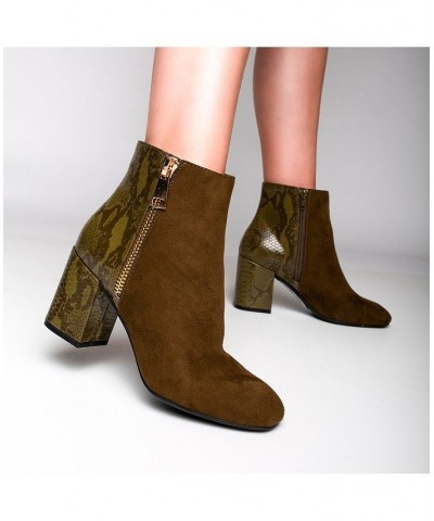 Women's Sarah Two-Tone Bootie Gray $34.10 Shoes