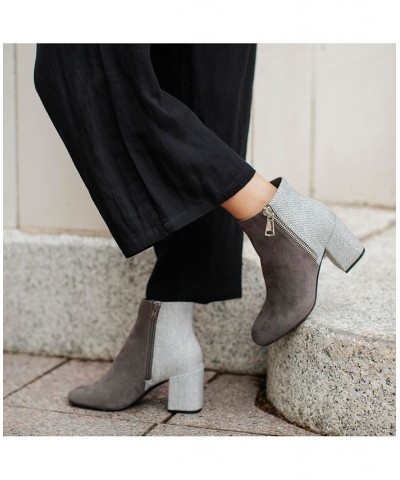 Women's Sarah Two-Tone Bootie Gray $34.10 Shoes