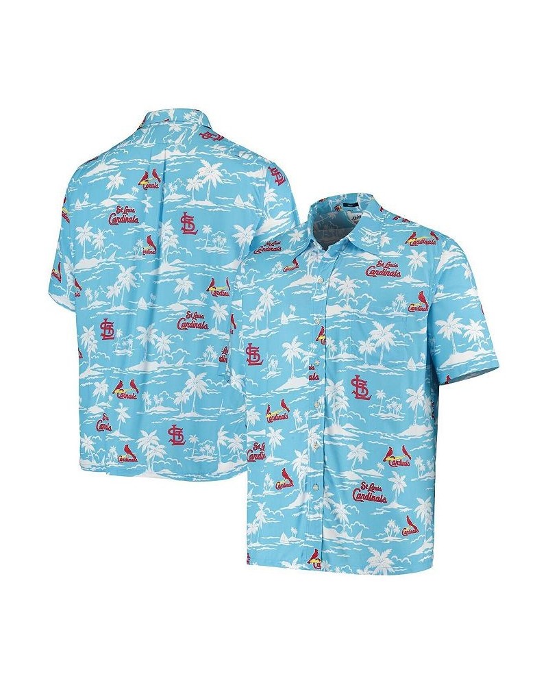 Men's Light Blue St. Louis Cardinals Vintage Look Short Sleeve Button-Up Shirt $49.68 Shirts