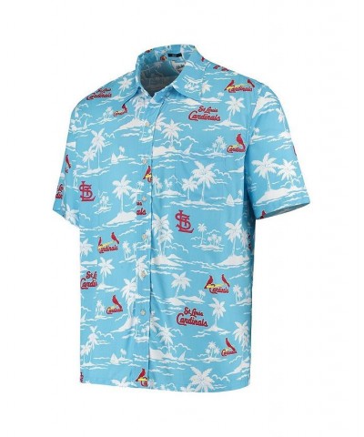 Men's Light Blue St. Louis Cardinals Vintage Look Short Sleeve Button-Up Shirt $49.68 Shirts