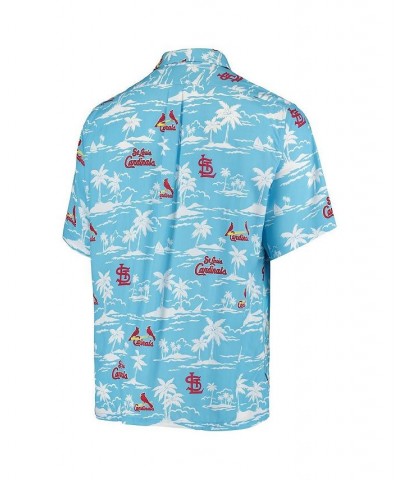 Men's Light Blue St. Louis Cardinals Vintage Look Short Sleeve Button-Up Shirt $49.68 Shirts