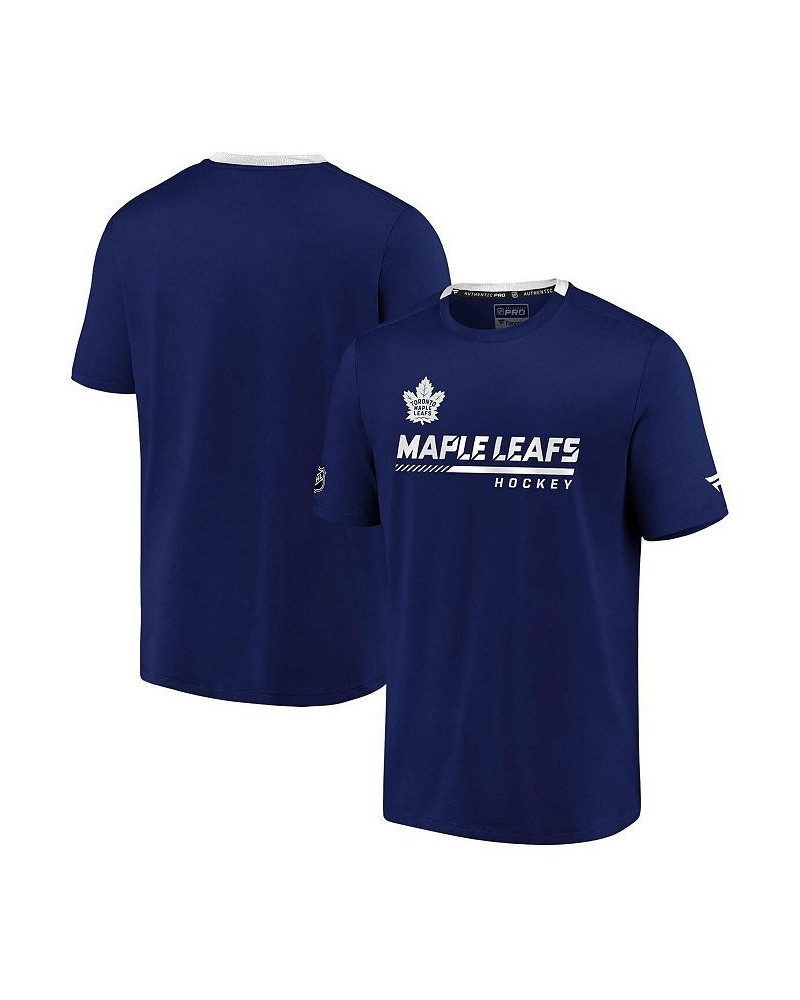 Men's Branded Blue Toronto Maple Leafs Authentic Pro Locker Room Performance T-shirt $27.00 T-Shirts