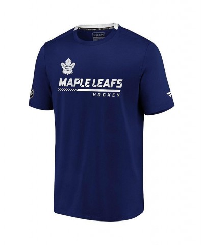 Men's Branded Blue Toronto Maple Leafs Authentic Pro Locker Room Performance T-shirt $27.00 T-Shirts