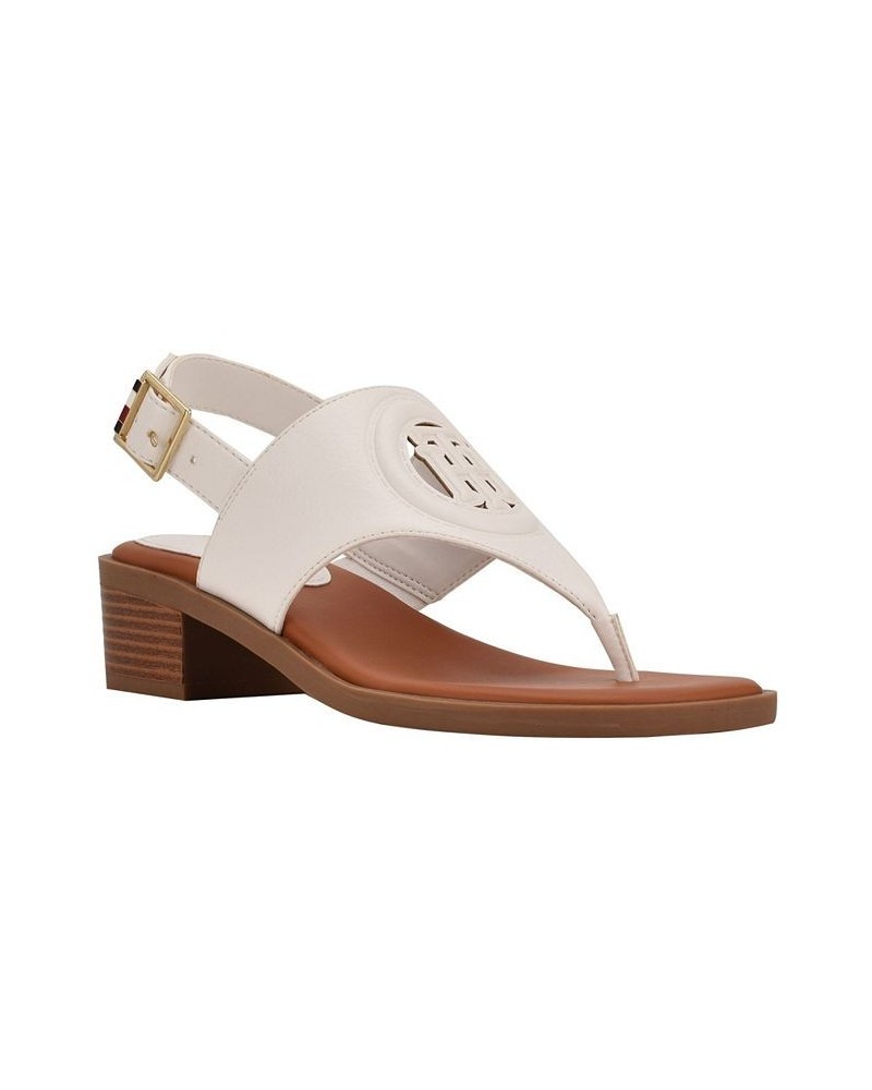 Women's Olaya Low Heeled Sandals White $47.17 Shoes