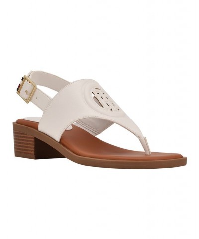 Women's Olaya Low Heeled Sandals White $47.17 Shoes