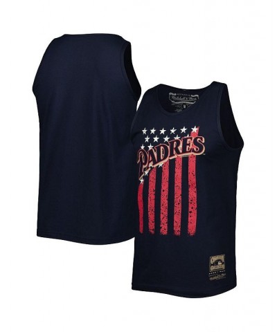 Men's Navy San Diego Padres Cooperstown Collection Stars and Stripes Tank Top $18.48 T-Shirts