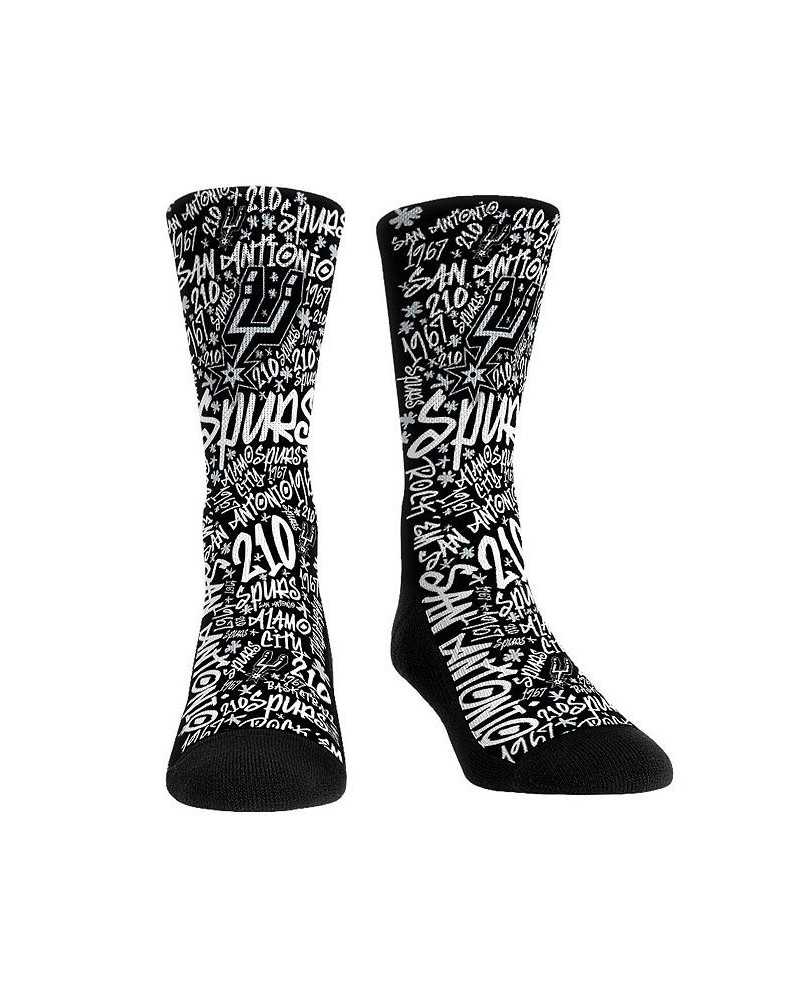 Men's and Women's Socks San Antonio Spurs Graffiti Crew Socks $12.60 Socks