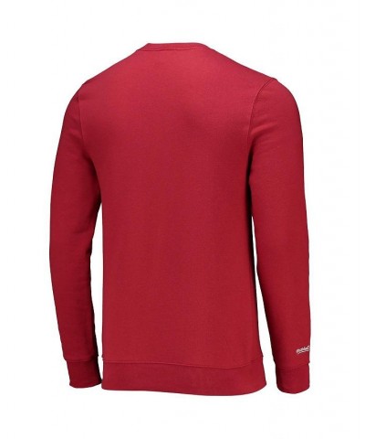 Men's Red Howard Bison Classic Arch Pullover Sweatshirt $37.09 Sweatshirt