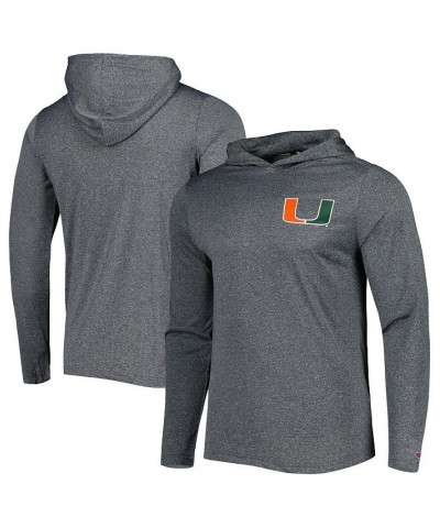 Men's Gray Miami Hurricanes Hoodie Long Sleeve T-shirt $26.65 T-Shirts