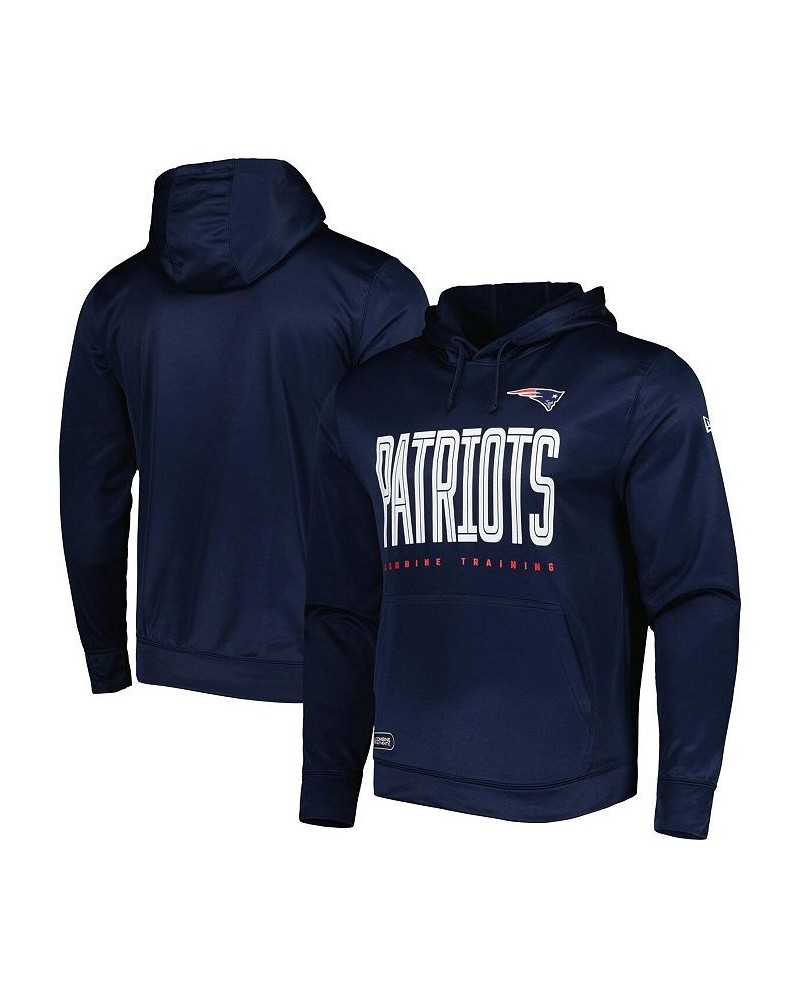 Men's Navy New England Patriots Combine Authentic Huddle Up Pullover Hoodie $24.96 Sweatshirt