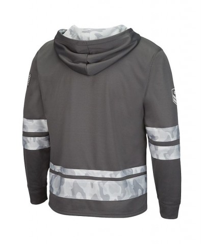 Men's Gray Texas Longhorns OHT Military-Inspired Appreciation Arctic Camo Lace-Up Pullover Hoodie $34.40 Sweatshirt