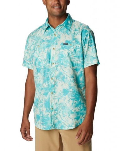 Men's Utilizer Printed Short Sleeve Shirt Green $29.40 Shirts