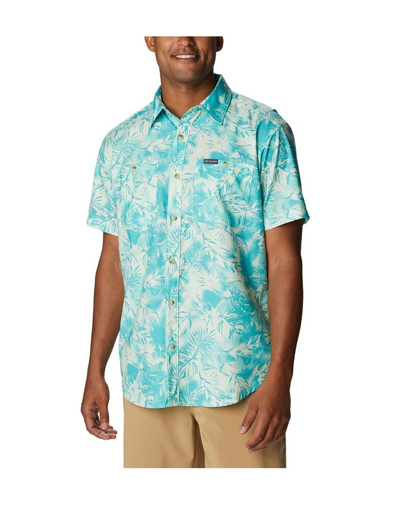 Men's Utilizer Printed Short Sleeve Shirt Green $29.40 Shirts