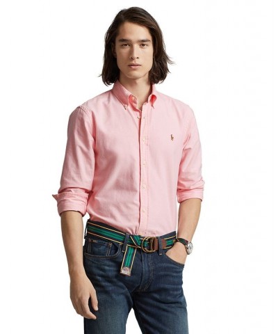 Men's Signature Oxford Shirt, Regular and Big & Tall Pink $40.50 Dress Shirts