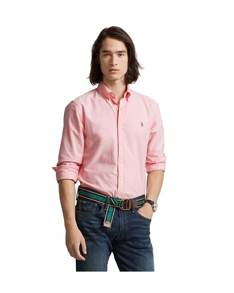 Men's Signature Oxford Shirt, Regular and Big & Tall Pink $40.50 Dress Shirts