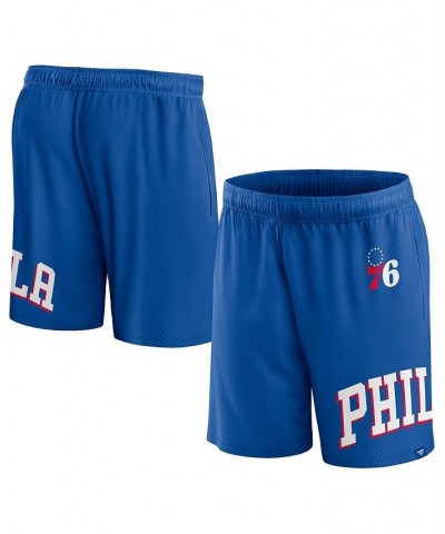 Men's Branded Royal Philadelphia 76ers Free Throw Mesh Shorts $23.99 Shorts