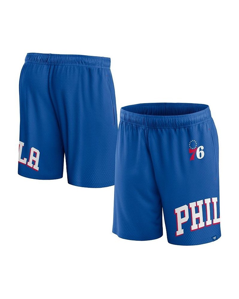 Men's Branded Royal Philadelphia 76ers Free Throw Mesh Shorts $23.99 Shorts