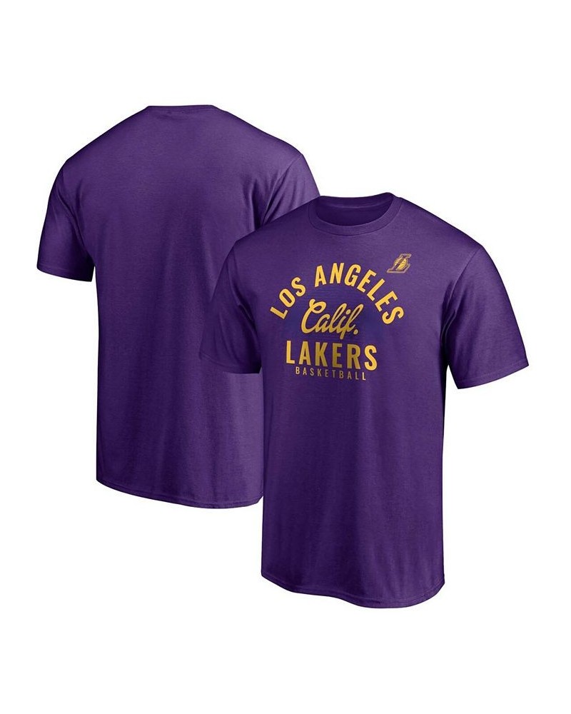 Men's Purple Los Angeles Lakers Post Up Hometown Collection T-shirt $14.26 T-Shirts