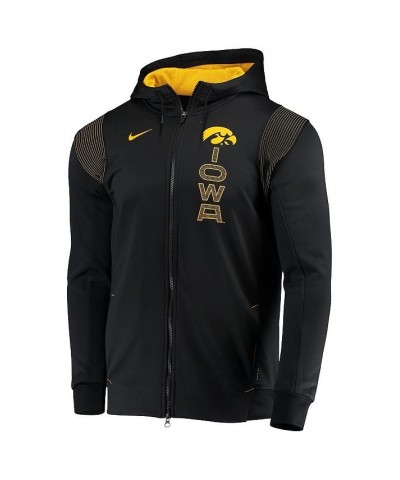 Men's Black Iowa Hawkeyes 2021 Sideline Performance Full-Zip Hoodie $42.34 Sweatshirt