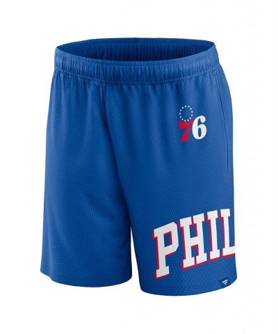 Men's Branded Royal Philadelphia 76ers Free Throw Mesh Shorts $23.99 Shorts