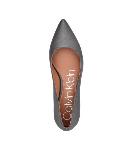 Women's Gabrianna Kitten Heel Pumps Gray $51.17 Shoes