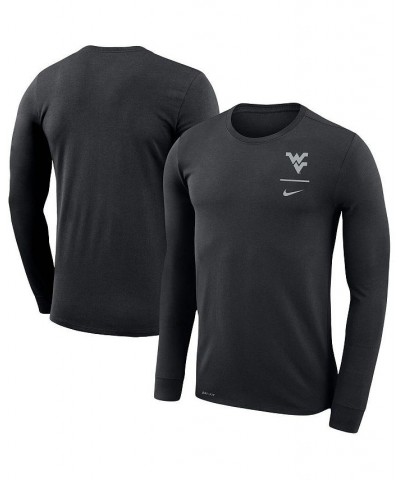 Men's Black West Virginia Mountaineers Logo Stack Legend Performance Long Sleeve T-shirt $30.24 T-Shirts