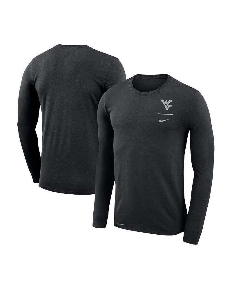 Men's Black West Virginia Mountaineers Logo Stack Legend Performance Long Sleeve T-shirt $30.24 T-Shirts