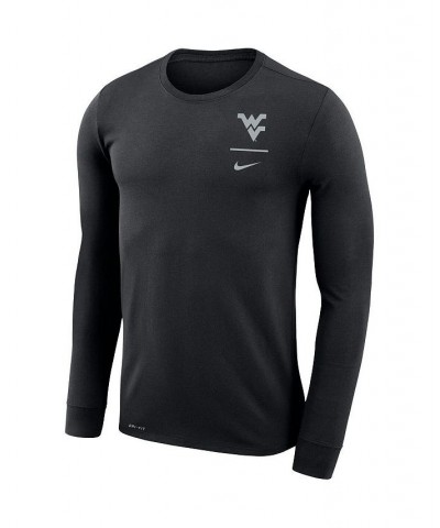 Men's Black West Virginia Mountaineers Logo Stack Legend Performance Long Sleeve T-shirt $30.24 T-Shirts