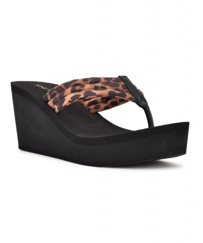 Women's Spins Platform Wedge Thong Sandals PD01 $25.48 Shoes