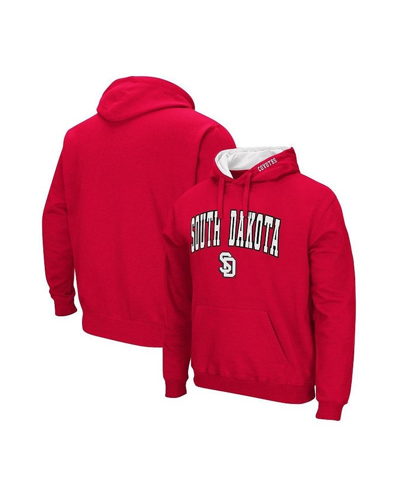 Men's Red South Dakota Coyotes Arch and Logo Pullover Hoodie $23.64 Sweatshirt