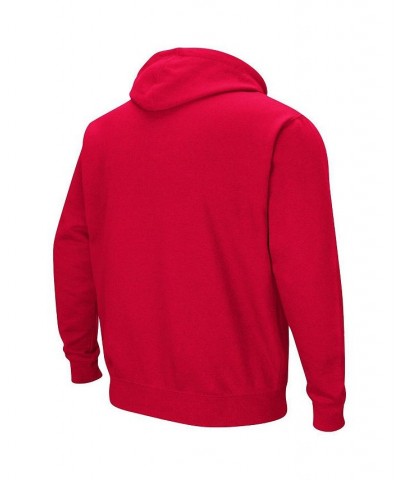 Men's Red South Dakota Coyotes Arch and Logo Pullover Hoodie $23.64 Sweatshirt