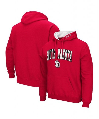 Men's Red South Dakota Coyotes Arch and Logo Pullover Hoodie $23.64 Sweatshirt