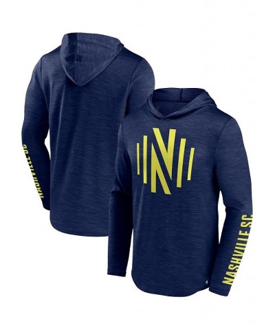 Men's Branded Navy Nashville SC First Period Space-Dye Pullover Hoodie $27.30 Sweatshirt