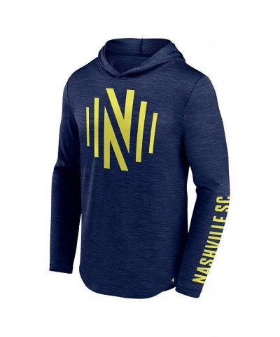 Men's Branded Navy Nashville SC First Period Space-Dye Pullover Hoodie $27.30 Sweatshirt