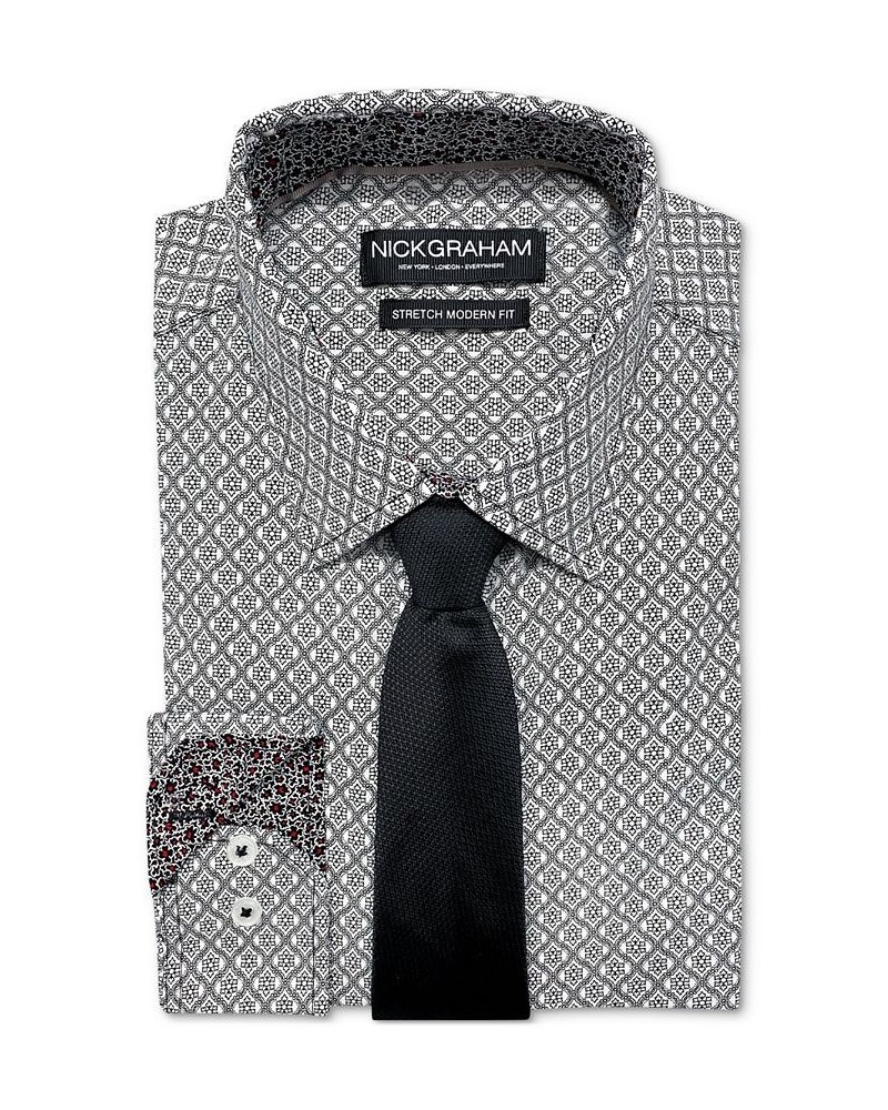 Men's Modern-Fit Dress Shirt & Tie Set Black $23.09 Dress Shirts