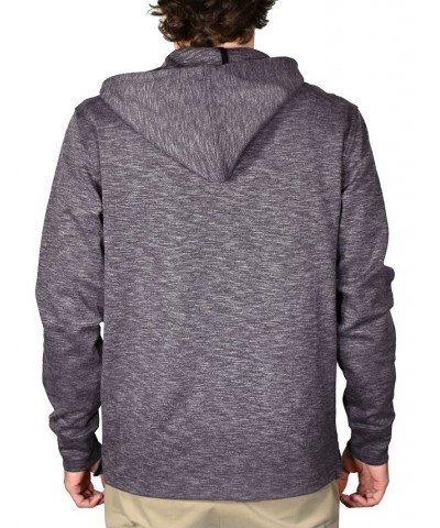 Men's Slub Knit Solid Drawstring Hoodie Gray $52.50 Sweaters