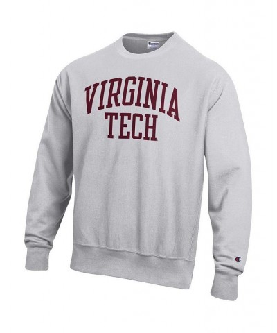 Men's Heathered Gray Virginia Tech Hokies Arch Reverse Weave Pullover Sweatshirt $40.80 Sweatshirt