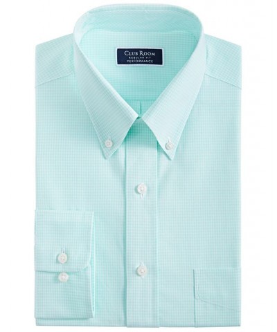 Men's Regular Fit Cotton Mini Gingham Dress Shirt PD03 $23.60 Dress Shirts