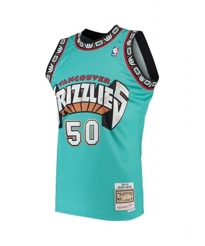 Men's Bryant Reeves Turquoise Vancouver Grizzlies Hardwood Classics 1995-96 Swingman Jersey $65.25 Jersey