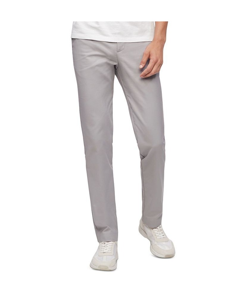 Men's Slim-Fit Modern Stretch Chino Pants Gray $41.79 Pants