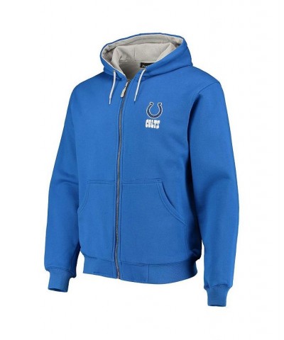 Men's Royal Indianapolis Colts Craftsman Thermal-Lined Full-Zip Hoodie $36.75 Sweatshirt