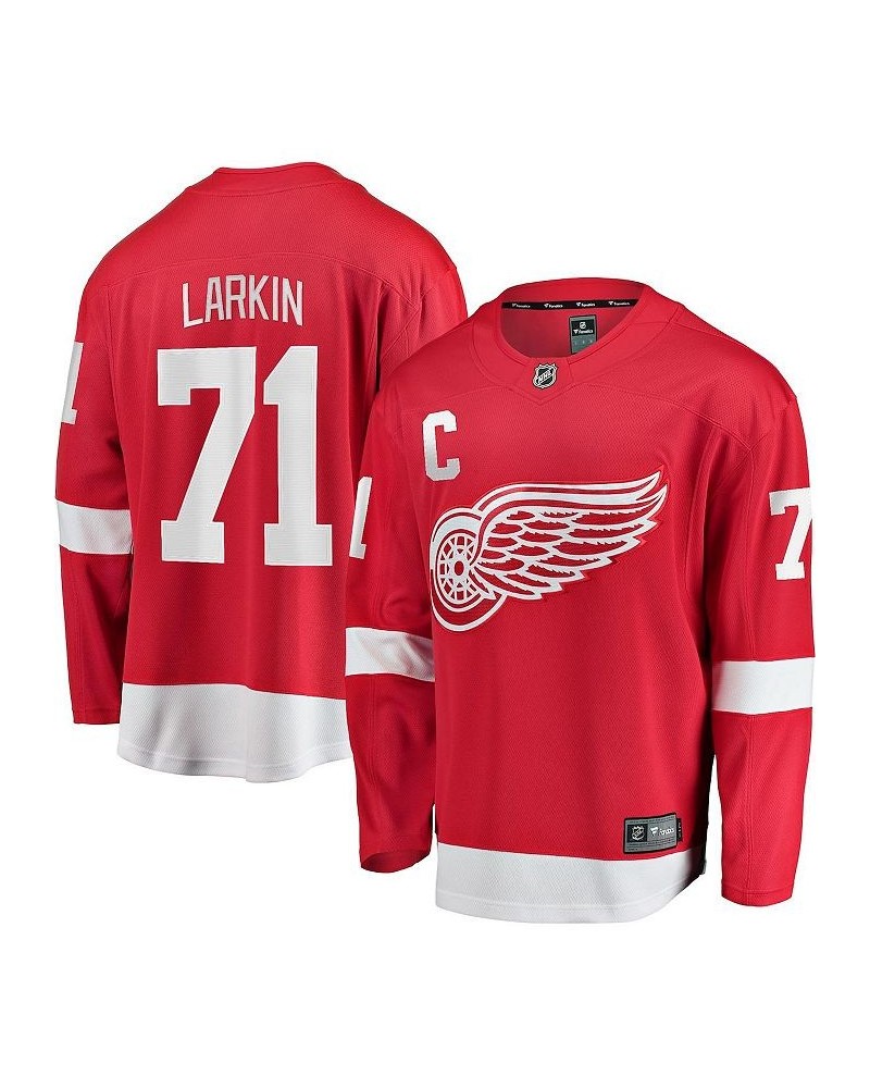 Men's Branded Dylan Larkin Red Detroit Red Wings Home Captain Premier Breakaway Player Jersey $79.55 Jersey